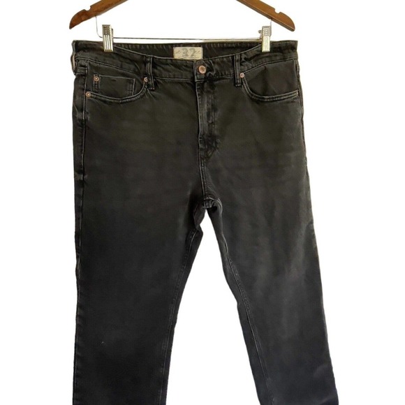 We The Free Denim - Free People x We The Free Slim Boyfriend Distressed Faded Black Jeans Size 32